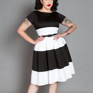 Amanda dress black and white
